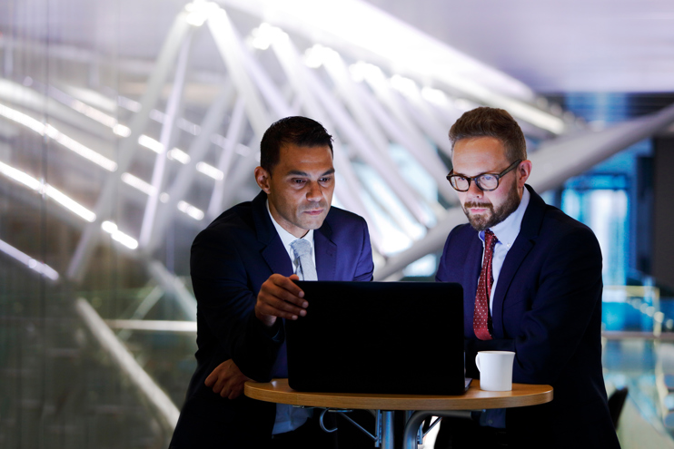 Two Men Meeting At Event